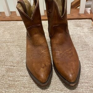 Frye Brown Ankle Booties Leather